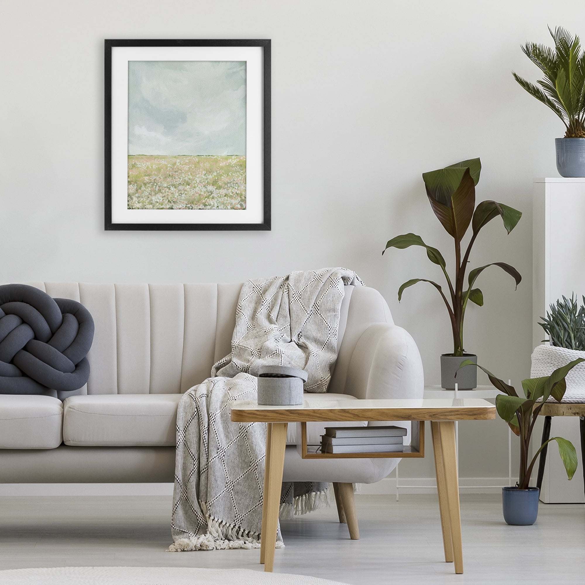 Stupell Industries Budding Field In Spring Black Framed Print Under Glass, design by Leah Straatsma
