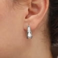 thumbnail image 2 of Vintage Boho Chunky Hoop Earrings for Women 925 Sterling Silver Plated Hoop Earrings Lightweight Oval Hoop Earrings Engraved Flower Dangle Earring Fashion Textured Design Earrings, 2 of 4