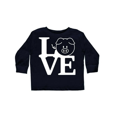 

Inktastic I Love Pigs 2 Gift Toddler Boy or Toddler Girl Long Sleeve T-Shirt