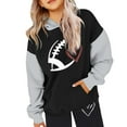 thumbnail image 2 of lnmuld Girls Outfits 2 Piece Girls' Autumn Winter Letter Graphic Print Hooded Sweatshirt and Pants Casual Outfit Set with Front Pocket Round Neck Long Sleeve Solid Color Size:12-13 Years, 2 of 6