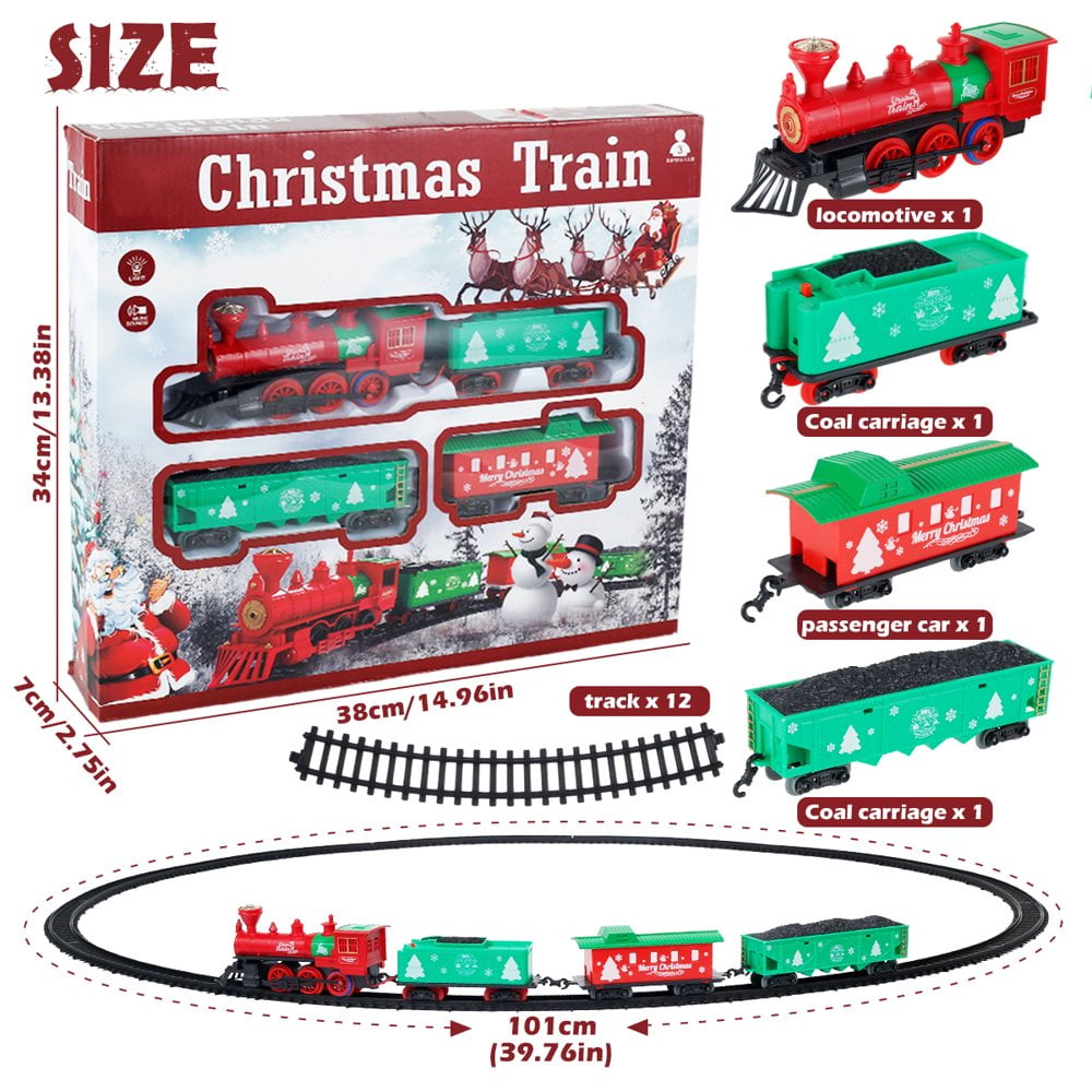Noël Express Train Avec Rails Lumières Mouvement Et Musique Batterie En Ovp