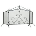 thumbnail image 3 of Olurrisa 3-Panel Iron Fireplace Screen 54" x 31.5", Black Finish, 3 of 8