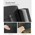 thumbnail image 4 of Trash Can with Lid, 8 Gallon Garbage Can, Stainless Steel Small Waste Bin with Step Pedal and Inner Bucket, Soft Close, Kitchen, Black, 4 of 8