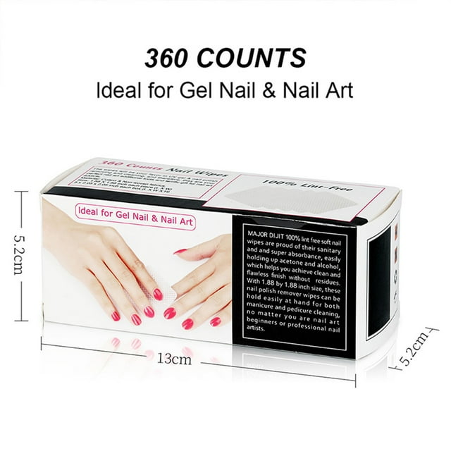 Nail 360Pcs Boxed Nail Wipes Cushions Soft Absorbent Gel Tips Cotton Cleanser Manicure Clean Towel