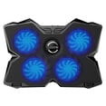 thumbnail image 2 of USB Powered Slim Flat Notebook Laptop Cooler Cooling Pad Radiator with LED Four Fans for 17inch Laptop black, 2 of 7