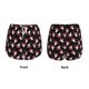 thumbnail image 3 of Balery Cartoon Mushroom Pantalones cortos deportivos para mujer con forro y dos bolsillos, elásticos, para entrenamiento, gimnasio, yoga-Medium, 3 of 7