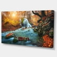 thumbnail image 2 of Design Art Fast Flowing Fall River in Forest Landscape Photo Canvas Art Print, 2 of 3
