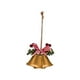 thumbnail image 4 of Adornos de campana de Navidad, decoración colgante para el árbol de Navidad Campana de 2 trompetas dorada, 4 of 9