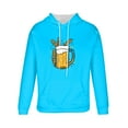 thumbnail image 4 of DDAPJ pyju Novelty Graphic Hoodies for Men 3D Beer Print Hooded Sweatshirt Drop Shoulder Pullover Hoodie Casual Holiday Sweatshirts Sky Blue XXXXL, 4 of 6