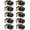 Oil Rubber Bronze, variant on 10 Pack Brushed Nickel Privacy Door Knobs Interior, Classic Round Shape Stain Nickel Bedroom Doorknobs with Lock, Keyless Modern Design Door Lockset for Bathroom and Bedroom