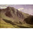 thumbnail image 2 of Bierstadt, Albert 32x24 Black Ornate Wood Framed with Double Matting Museum Art Print Titled - Mountains, 2 of 4