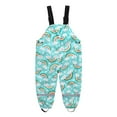 thumbnail image 2 of TMOYZQ Baby Boys Girls Rain Suit Waterproof Suspender Rain Pants Bib Overalls Infant Toddler Lightweight Windproof Outdoor Muddy Play One Piece Rain Coverall, 2 of 9