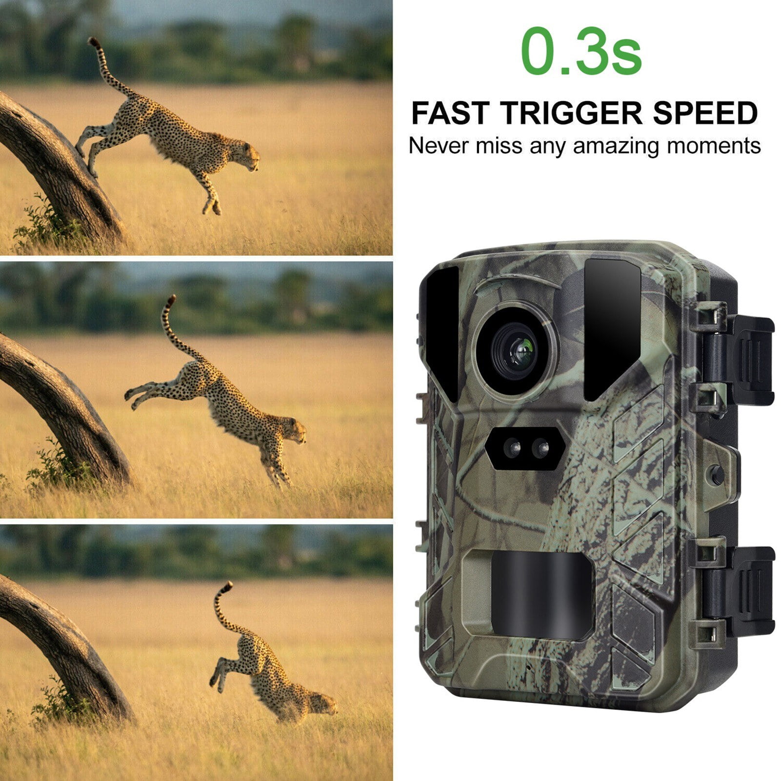 Mini Trail Camera 24MP 1080P Night Vision Waterproof Hunting Camera