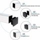 thumbnail image 2 of 20 PCS Tapa para tubo cuadrado 30x30 mm Tapa de extremo de tubo cuadrado negro Tapa de plástico para tubo cuadrado Tapa de extremo de listón cuadrado Tubo de silla sólida Tapa de extremo de, 2 of 5