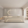 thumbnail image 4 of Luxury Drawers Reception Desk Service Console Storage Executive Reception Desk Cashiers Scrivania Reseption Salon Furniture My Lux Decor Round, 4 of 7