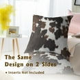 thumbnail image 6 of Ryan; Western Cow Print Pillow Covers 18x18 Inch Set of 2 Brown Black White Cowhide Throw Pillow Covers Animal Skin Farmhouse Pillow Case for Home Couch Bed Sofa Decor, 6 of 8