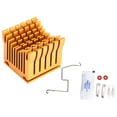 thumbnail image 1 of Heat Sink High Quality Gold Aluminum Electrical Supplies for Printed Circuit Power Board 43x40x36mm, 1 of 5