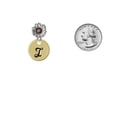 thumbnail image 3 of Delight Jewelry Gold-tone Large Disc Letter - I - 3/4'' - Two-tone Daisy Flower Post Earrings, 3 of 4