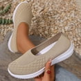 thumbnail image 4 of IEMIEMIEM Orthopedic Casual Shoes for Women Arch Support Nurse Shoes Wide Non Slip Slip on Volleyball Shoes Knitted Mesh Stretch Soft 2026 Orthopedic Shoes Beige 10 Wide, 4 of 6