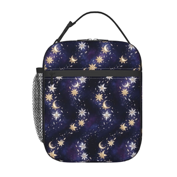Flower Lunch Bag Boho Botanical Insulated Lunch Box Reusable Cooler Tote For Women Men Work Office Travel Picnic