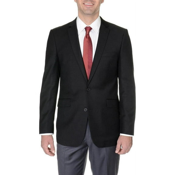 Creativo Classic Fit Solid Black Two Button Suit Jacket Blazer