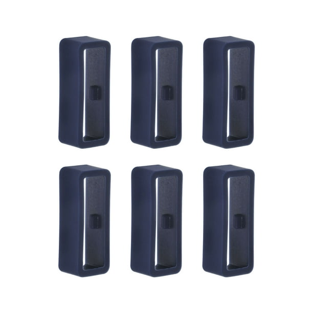 6uds Reloj Correa Lazo Cierre Anillos 18mm Caucho Reloj Soporte Guardián Silicona para Reloj Correa, Azul