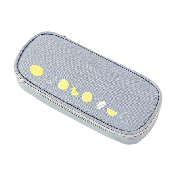 Estuche de gran capacidad: bolsa multifuncional para guardar artículos de papelería con cremallera, diseño elegante para organizar, estuche de tela para bolígrafos y accesorios.