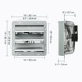 thumbnail image 3 of SKYSHALO VV-ACPQS-12 1000 CFM 72 W 120 V Aluminum Steel Shutter Exhaust Fan, 1600 rpm - Silver, 3 of 9