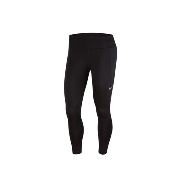 Nike Womens Black Fast Dri-Fit Cropped Mid-Rise Active Capri Leggings Sz XS $55