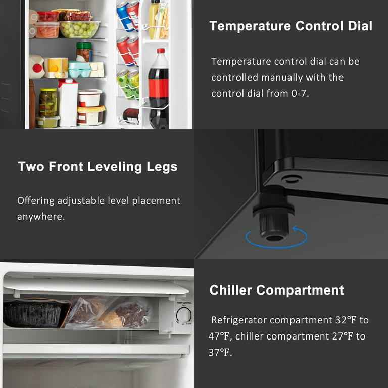 Galanz Retro Compact Mini Fridge with Freezer, 2-Door, Energy Efficient,  Small Refrigerator for Dorm, Office, Bedroom, 3.1 cu ft, Black &  GLCMKZ07BKR07 Retro Countertop Microwave Oven with Auto Cook - Yahoo  Shopping