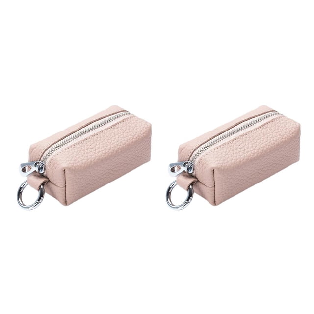 Cartera de mujer Sonducket Llaves de cuero Llavero Monedero con cremallera Rosa Rosado 2Conjunto
