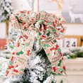 thumbnail image 3 of kiskick Multi-pattern Reusable Christmas Ribbon Bowknot - Wired Thicker Anti-fade DIY Scene Layout, Large Size Xmas Tree Wreath Bow Pendant for Party, 3 of 7
