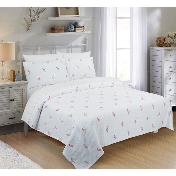 Flamingo European Matelasse Coverlet Twin