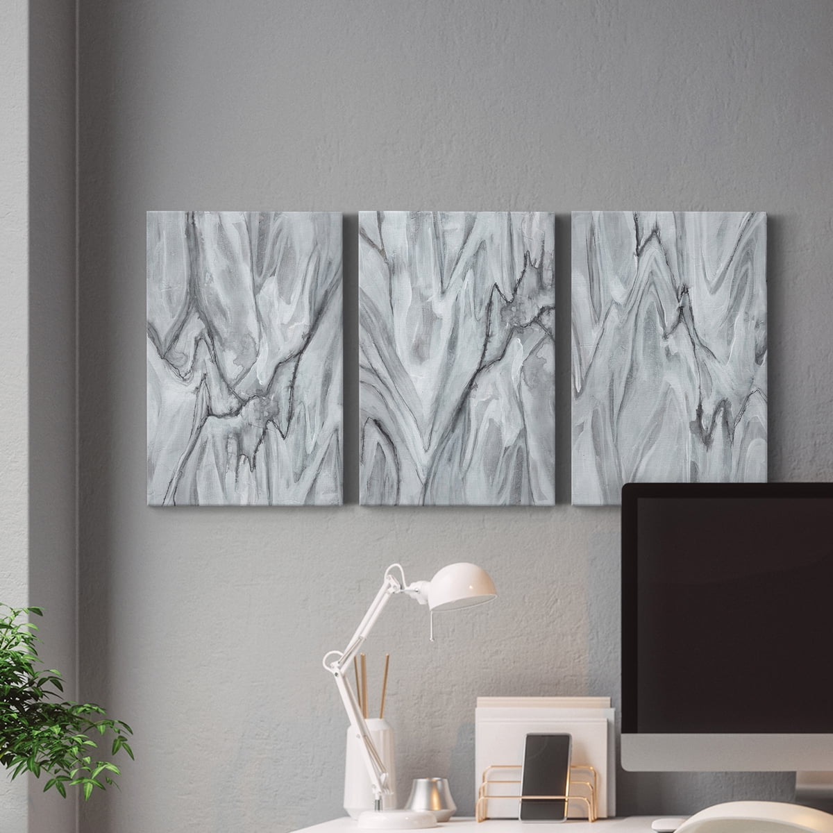 Marbled White I Premium Gallery Wrapped Canvas - Ready to Hang - 18 x 27 Each