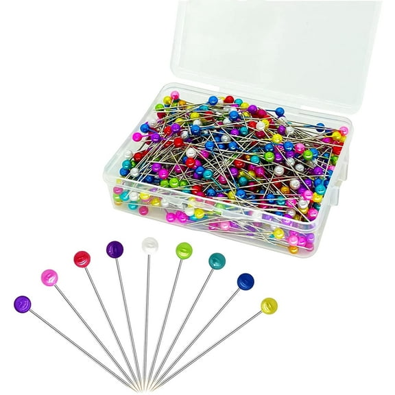 Happon 250 Pieces Sewing Pins, 1.5 inch Straight Pins with Big Glass Ball Head for Fabric Sewing, Quilting and DIY Sewing Crafts