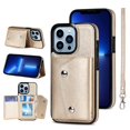 thumbnail image 1 of compatible iPhone 13 Pro Wallet Back Cover, PU Leather Case With Card Holder Phone Case Cheap and fine, 1 of 5