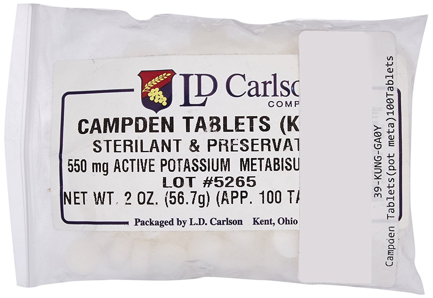 Campden Tablets (potassium metabisulfite) 100 Tablets