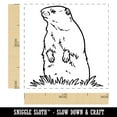 thumbnail image 2 of Groundhog Woodchuck Standing Up Self-Inking Rubber Stamp Ink Stamper - Black Ink - Small 1 Inch, 2 of 7