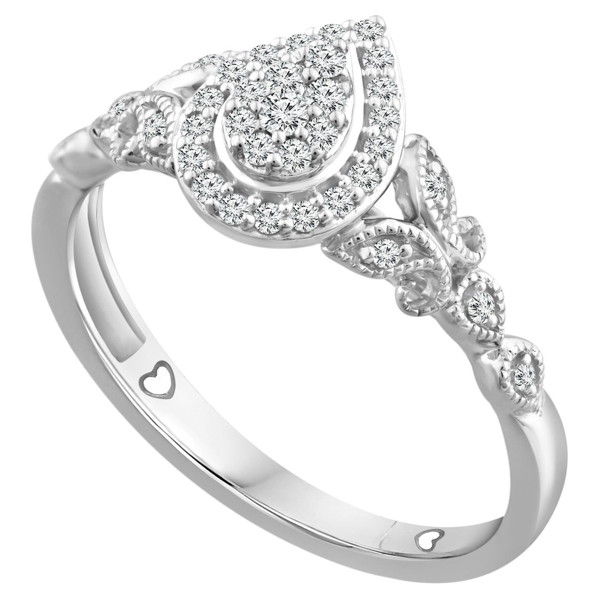 Color of Love 1/5 Carat T.W. Diamond Promise Ring in 10K White Gold (I-J,I3)