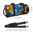 thumbnail image 2 of Fotbe Starry Night Sunflower Field Bolsa Deportiva de Lona Plegable con Estampado, Bolsa de Gimnasio con Bolsillo Seco/Húmedo, Bolsa de Viaje Ultraligera de Gran Capacidad, 2 of 6