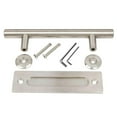 thumbnail image 3 of Carbon Steel Sliding Door Fittings Barn Door Hardware Sliding Door Double-Sided Handle handle for door Sets - Chrome, 3 of 8