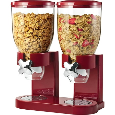 Zevro Original Indispensable Dual 17.5 oz Dispenser, Red/Chrome