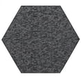 thumbnail image 1 of Furnish My Place Indoor Floor Rug - 5 ft. Hexagon, Dark Gray, Distressed, Area Rug for Bedrooms, Hallways, Living Rooms, 1 of 5