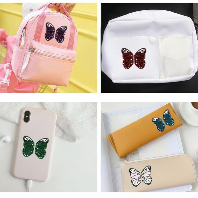 7 Pcs Cartoon Embroidered Patches Butterfly Wing Iron on/Sew On Patches Garment Accessories for Jeans Bag Hat
