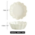 thumbnail image 3 of Qeeadeea Round Baking Dish Set Of 2, Colorful Ceramic Pie Pan, Round Ceramic Pie Plate Oven Safe-White-15x15x4.5cm, 400ml, 3 of 7