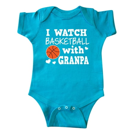 

Inktastic I Watch Basketball with Granpa Gift Baby Boy Bodysuit