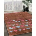 thumbnail image 3 of Ahgly Company Machine Washable Indoor Rectangle Industrial Modern Orange Area Rugs, 5' x 7', 3 of 7