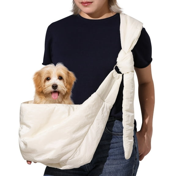 FUKUMARU Dog Sling, Puppy Carrier with Long Strap, 8.8 oz