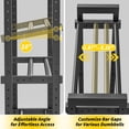 thumbnail image 4 of Soporte para mancuernas LarFafa de 3 niveles, ajustable para 204 kg de capacidad, 4 of 7