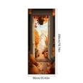 thumbnail image 3 of Fall Door Cover Thanksgiving Door Cover 35X78Inch Autumn Maple Leaves Pumpkin Door Banner for Front Door Farmhouse Harvest Festival Photo Background Decorations for Thanksgiving Holiday Party, 3 of 7